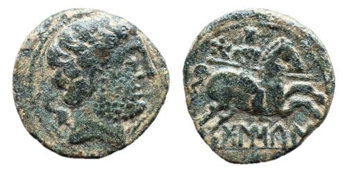108 - Bolskan. As. 180-20 a.C. Huesca. (Abh-1918). (MIB-79/08a). (Acip-1419).