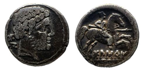 114   -  Bolskan. Denario. 180-20 a.C. Huesca. (Abh-1911)