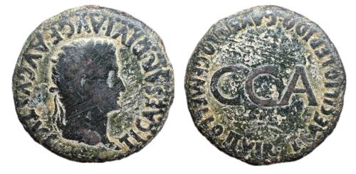 116 - CAESARAUGUSTA (Zaragoza). Dupondio. 14-36 d.C. (FAB-348).