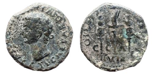 117 - Caesaraugusta. Época de Tiberio. Semis. 14-36 d.C. Zaragoza. (Abh-378). (Acip-3082).
