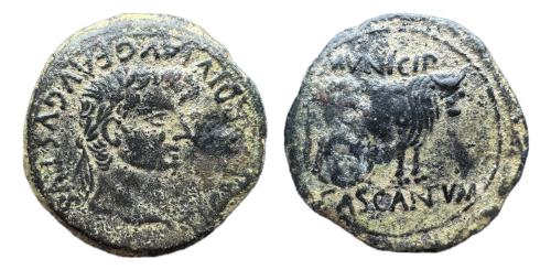 120 - Cascantum. Época de Tiberio. As. 14-36 a.C. Cascante (Navarra). (Abh-690). (Acip-3159)