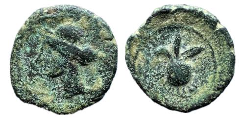 122 - Cartagonova. 1/4 calco. 220-215 BC. Cartagena (Murcia). (Abh-521)