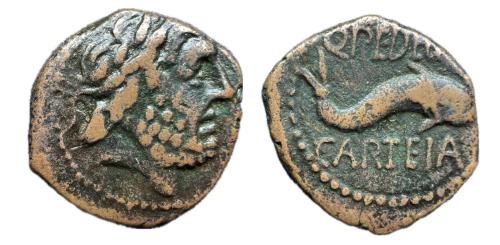128   -  Carteia. Semis. 80-20 a.C. San Roque (Cádiz). (Abh-645). (Acip-2564). (MIB 15731 | 200/16a).