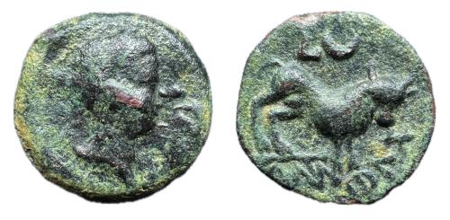 136 - Kastilo-Castulo. Semis. 180 a.C. Cazlona (Jaén). (Abh-722 var). (MIB 2158 | 157/49e).