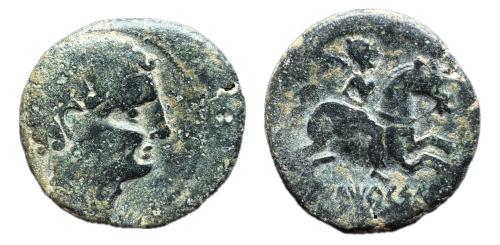 158 - Iltirkesken. As. 120-20 a.C. Zona de Solsona (Lleida). (ACIP 138). (CNH 200/1). (Vives 26/1). (MIB 1385 | 62/05).