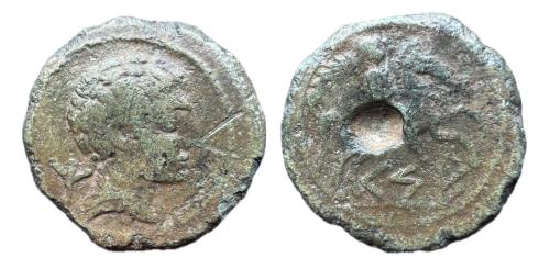 164 - Kese. As. 120-20 a.C. Tarragona (Cataluña). (Abh-2293). (Acip-1187). (MIB 1187 | 46/079a).