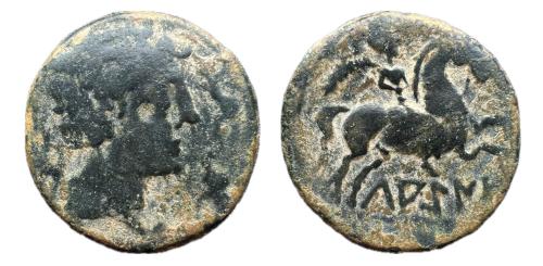168   -  Lakine. As. 120-20 a.C. Zona de Aragón. (Abh-1656). (MIB-75/1).
