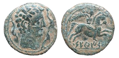 192 - Seteisken. As. 120-20 a.C. Sástago (Zaragoza). (Abh-2207). (MIB-18334. 71/07). (Acip-1462).