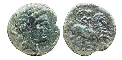 194 - Sekia. As. 120-20 a.C. Ejea de los Caballeros (Zaragoza). (Abh-2159). (MIB-83/08a).