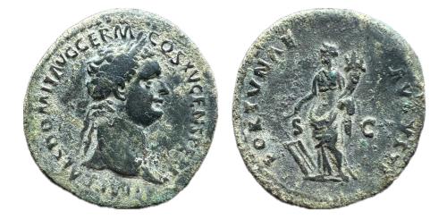 253   -  Domiciano. As. 86 d.C. Roma. (Ric-II 1415).
