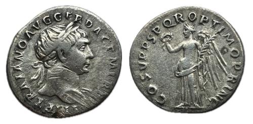 256   -  Trajano. Denario. 98-117 d.C. Roma. (Ric-128). (Rsc-75). (Bmc-355).