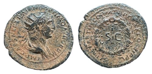 258   -  Trajano. Semis. 116 d.C. Roma. Acuñada para circular por Oriente. (Ric-II 645). (Rpc-III 3677). (McAlee-520).