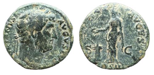 260   -  Adriano. As. 125-127 d.C. Roma. (Ric-828). (Spink-3692). (C-1357).