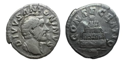 282 - Divo Antonino Pio. Denario. 161 d.C. Roma. (Ric-III 438). (Bmcre-60/64). (Rsc-164a).