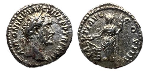 284 - Antonino Pío. Denario. 159-160 d.C. Roma. (Ric-III 305). (Bmcre-988). (Rsc-741).