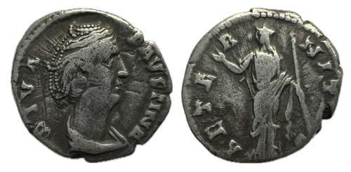 292 - Diva Faustina. Denario. 141 d.C. Roma. (Ric-III 344). (Bmcre-345). (Rsc-26).