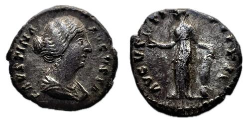 297 - Faustina Hija. Denario. 170 d.C. Roma. (Spink-no cita). (Ric-495a). (Seaby-15).