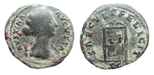299   -  Faustina Hija. As.Unidad 161-164 d.C. Roma. (BMC 991). (Cohen 194). (RIC III 1666). (Bmcre-937). (Banti-101)