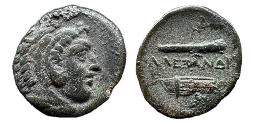 33   -  Reino de Macedonia. Alejandro III Magno. AE 17. 336-323 a.C. Ceca incierta en Macedonia. (Price-311). (Hgc-3.1,925a).