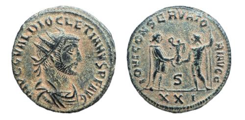 402   -  Diocleciano Antoniniano. Antioquía,( RIC V.2 324; C.277. )