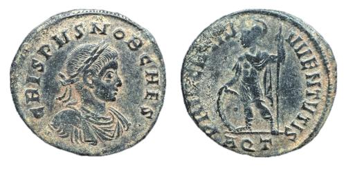 414   -  Crispo. César, 317-326 d. C. Follis.( RIC 9)Aquilea,