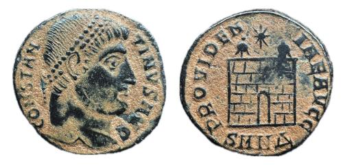 420   -  Constantino I. Nummus. 327-328 d.C. Nicomedia. (RIC 154).