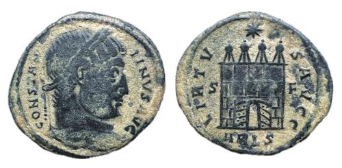424   -  Constancio II. Como César, 324-337 d. C. Follis (RIC VII 38.).