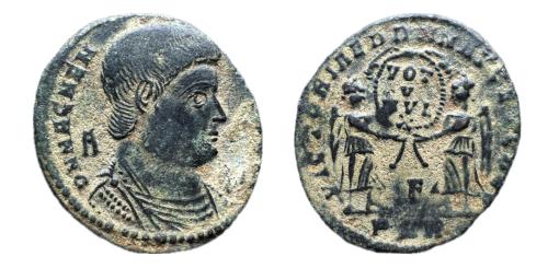 427   -  Magnencio (350-353 d.C.). AE Centenionalis (RIC 173). Arelate,