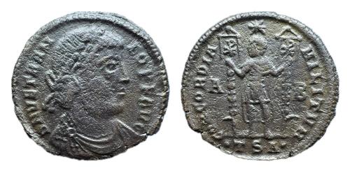 428   -  Vetranio, 350 d.C.. Follis. Tesalónica. (RIC 131).