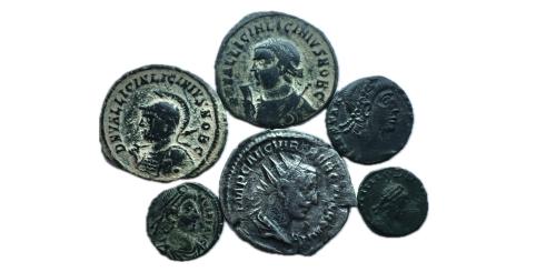 442   -  Lote de 6 monedas Imperio Romano.