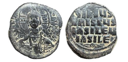 450   -  Anonimo. Tiempos de Basilio II y Constantino VIII. Follis. 976-1025 d.C. Constantinopla. (Seaby 1813).