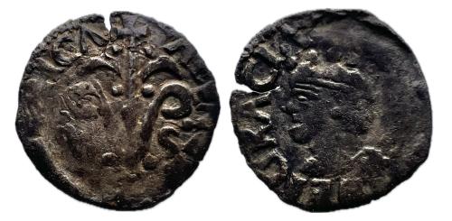 505   -  Carlos I (1516-1556). 1 dinero. Valencia.
