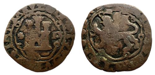 509   -  Carlos I (1516-1556). 4 maravedís. Santo Domingo. F. (Cal-48).