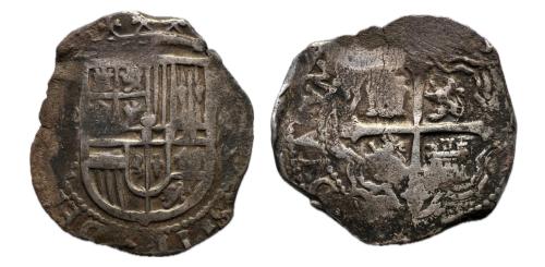 517   -  Felipe II (1556-1598). 8 reales. México. F. (Cal-664 var).