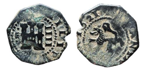 534 - Felipe IV (1621-1665). 4 maravedís. 1621. Valladolid.