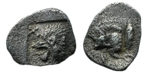 54 - Mysia. Kyzikos. Hemióbolo. 450-400 a.C. (Von Fritze-II 14). (Sng Bnf-375). (Klein-265).