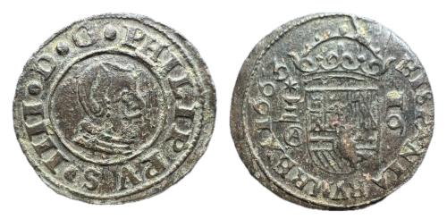 551 - Felipe IV (1621-1665). 16 maravedís. 1663. Cuenca.