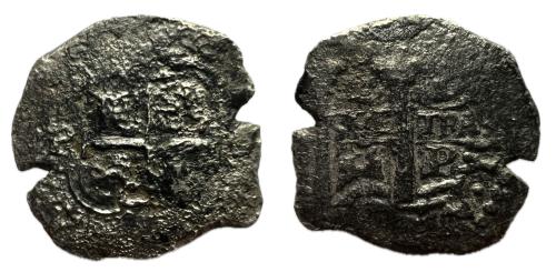 555   -  Felipe IV (1621-1665). 2 reales. 1654. Potosí. E. (Cal-920).