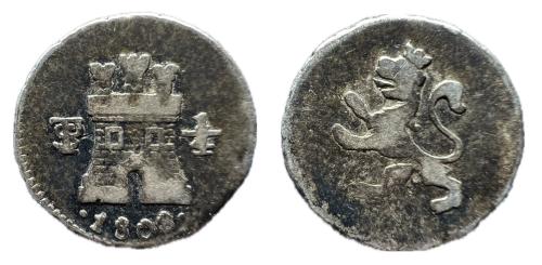 594   -  Carlos IV (1788-1808). 1/4 de real. 1808. Potosí. (Cal-1425).