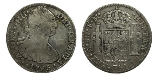 604   -  Carlos IV (1788-1808). 8 reales. 1795. México. FM. (Cal-958)