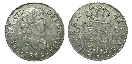 619   -  Fernando VII (1808-1833). 2 reales. 1816. Madrid. GJ. (Cal-831).