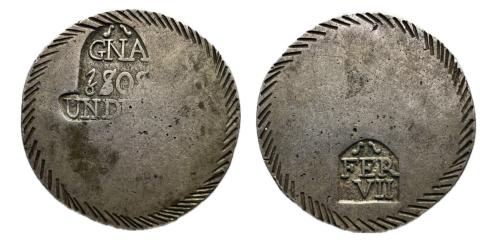 624   -  Fernando VII (1808-1833). 1 duro. 1808. Gerona. (Cal-1201).