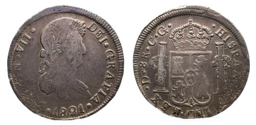 626   -  Fernando VII (1808-1833). 8 reales. 1821. Durango. CG. (Cal 2008-422)