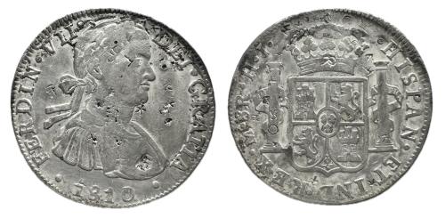 628   -  Fernando VII (1808-1833). 8 reales. 1810. México. TH. (Cal-1314)