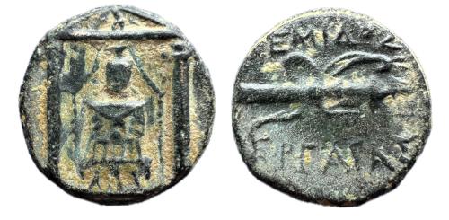 64   -  PAMFILIA, Perge. Ae15. 50-30 a.C. (SNG France 373-8).