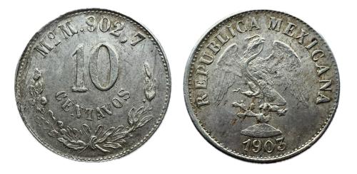 649   -  México. 10 centavos. 1903. México. M. (Km-404.2)