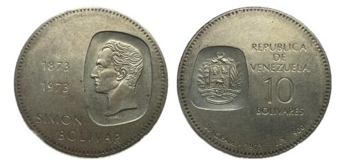 657   -  Venezuela. 10 bolívares. 1973. (Km-Y45)