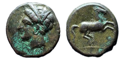 85   -  SICILIA. Siculopúnica. Ceca incierta (Sicilia o Cartago). Circa 375-350 a. C.(HGC 2, 1668)