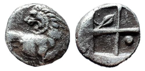 87   -  Tracia. Chersonesos. Hemidracma. 357-320 a.C. (SNG Manchester-776).