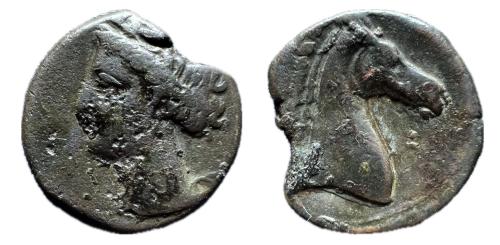 97   -  Zeugitana. Cartago circa 300-264 a. C.(Cf. SNG Copenhague 156.)